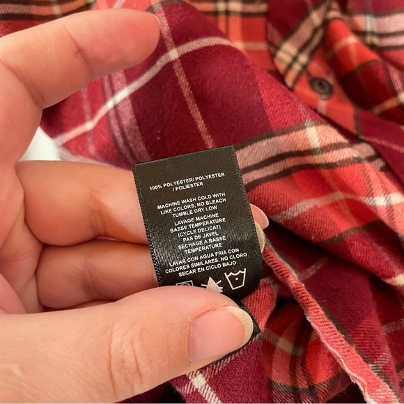 Kuhl Alina Plaid Flannel Shirt Red Spice Size Medium - Picture 7 of 7